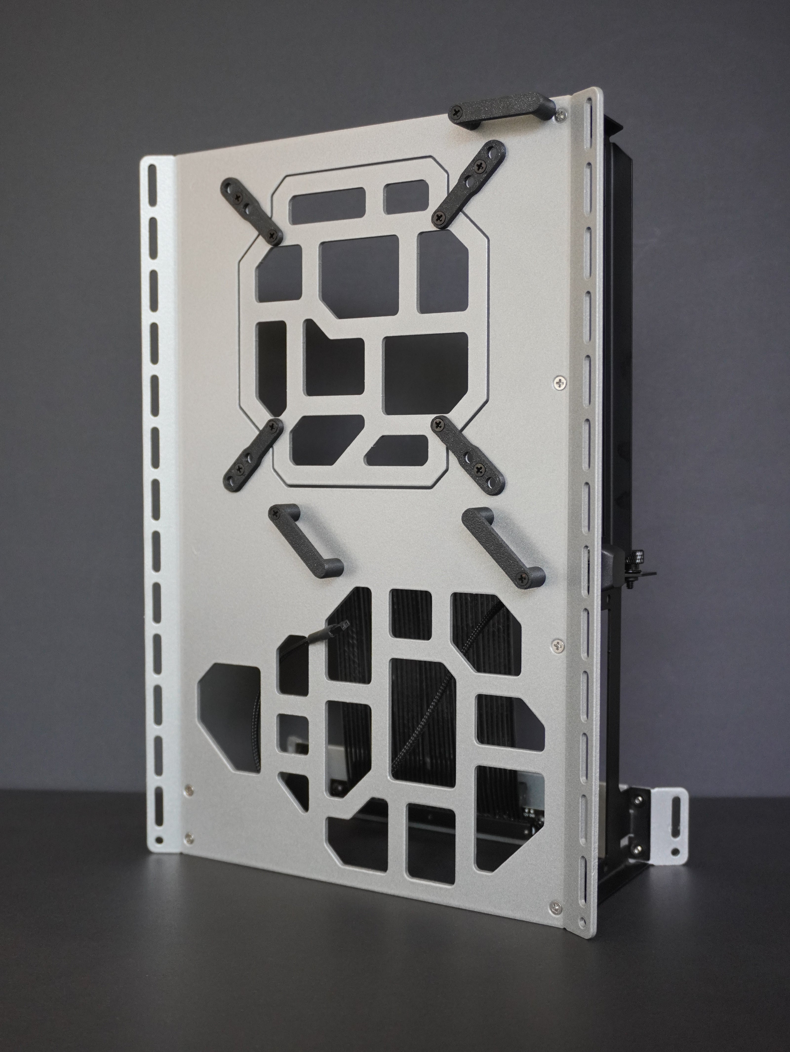 canvas sff case in silver, showing rear side