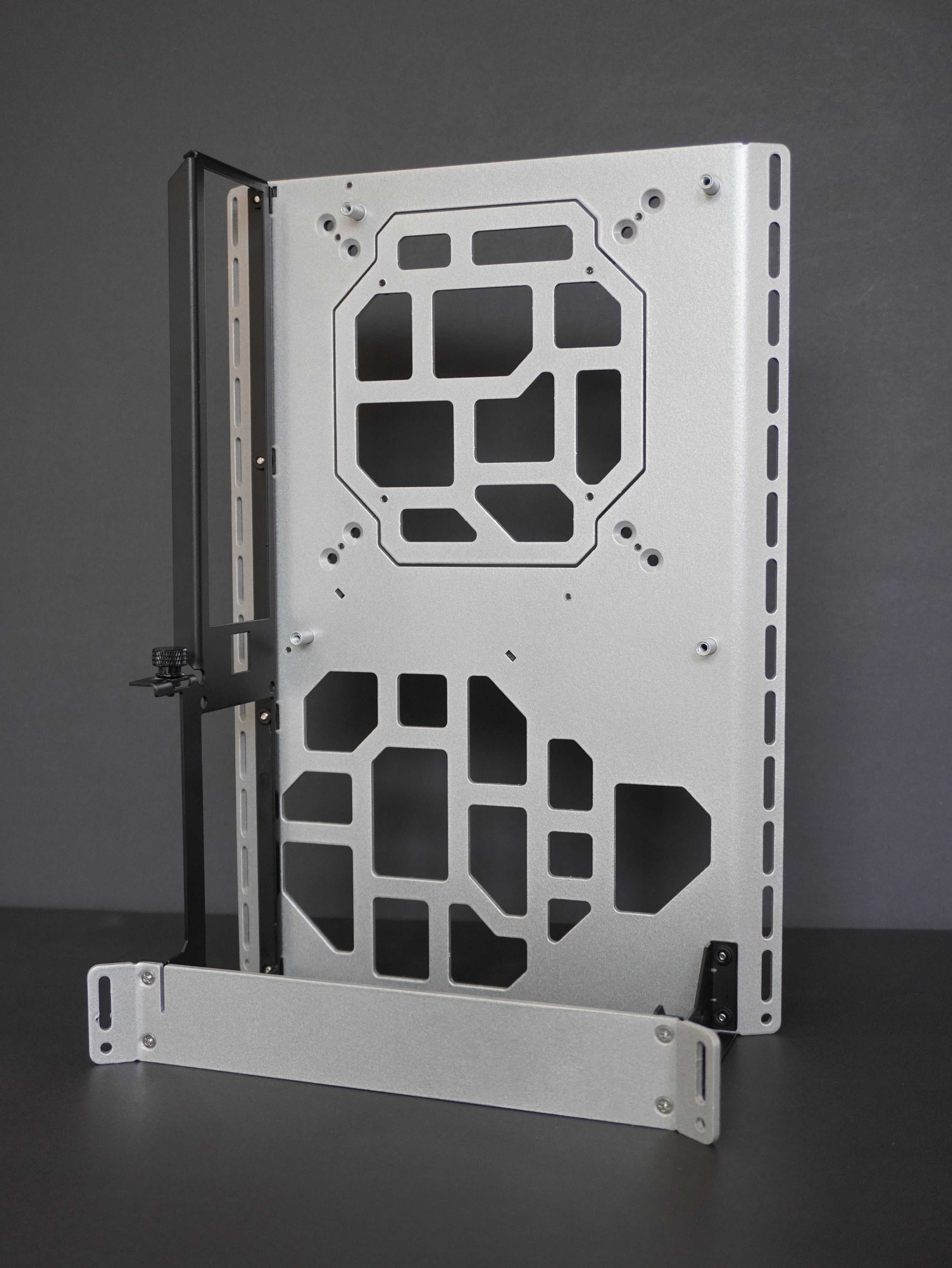 silver canvas SFF case, front quarter