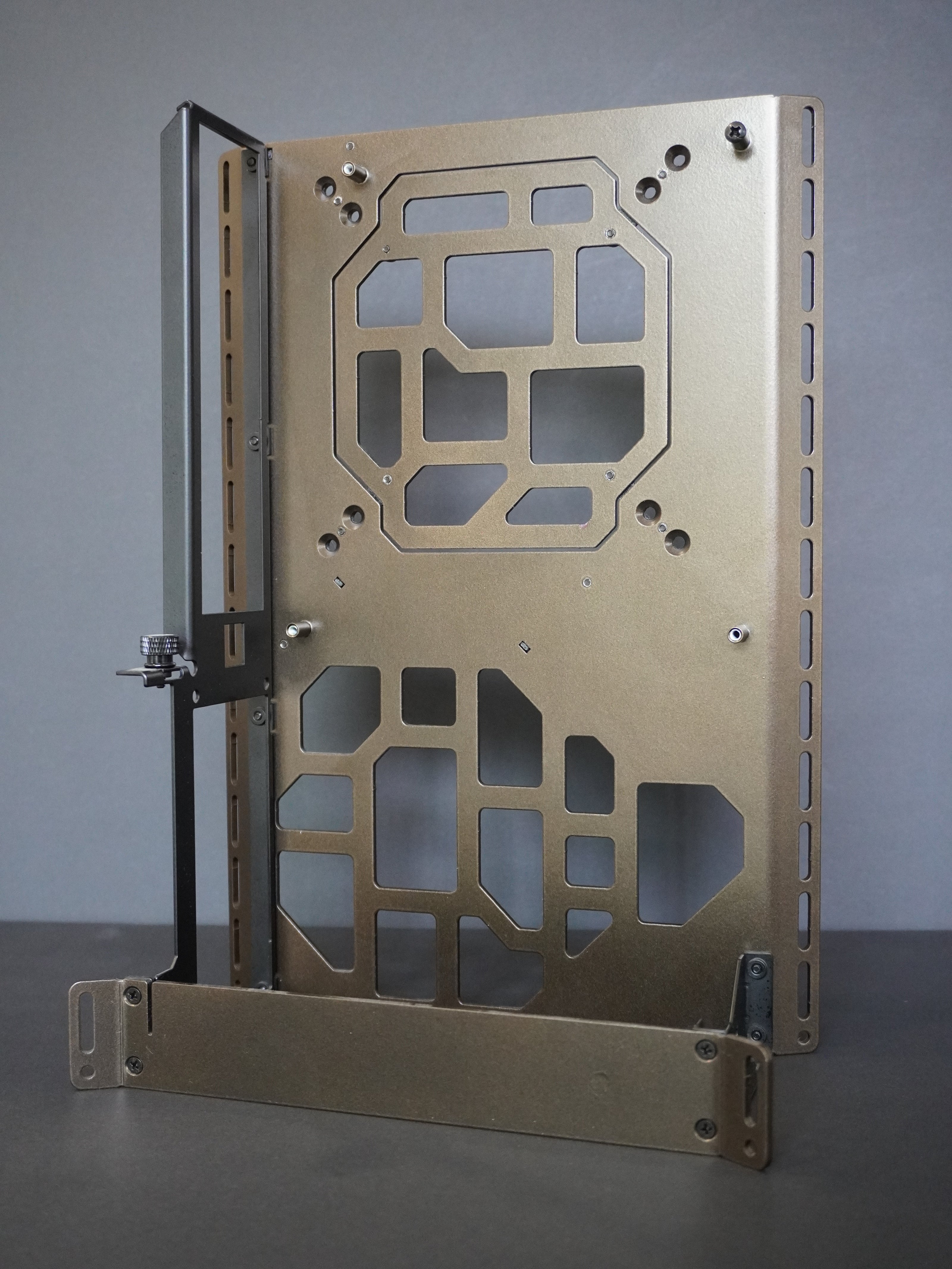 canvas sff case showing the front, finished in bronze